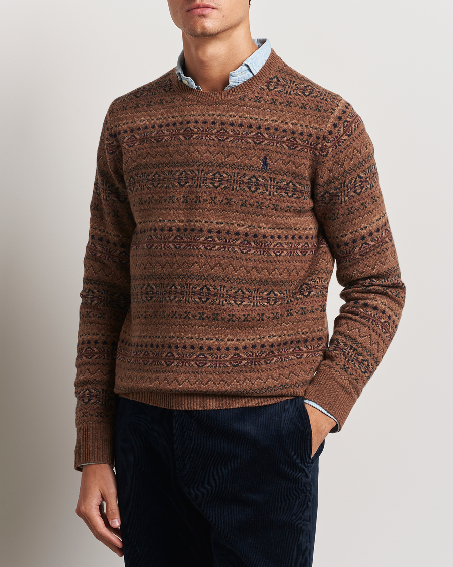 Herren | Pullover | Polo Ralph Lauren | Wool Fairisle Sweater Camel Combo