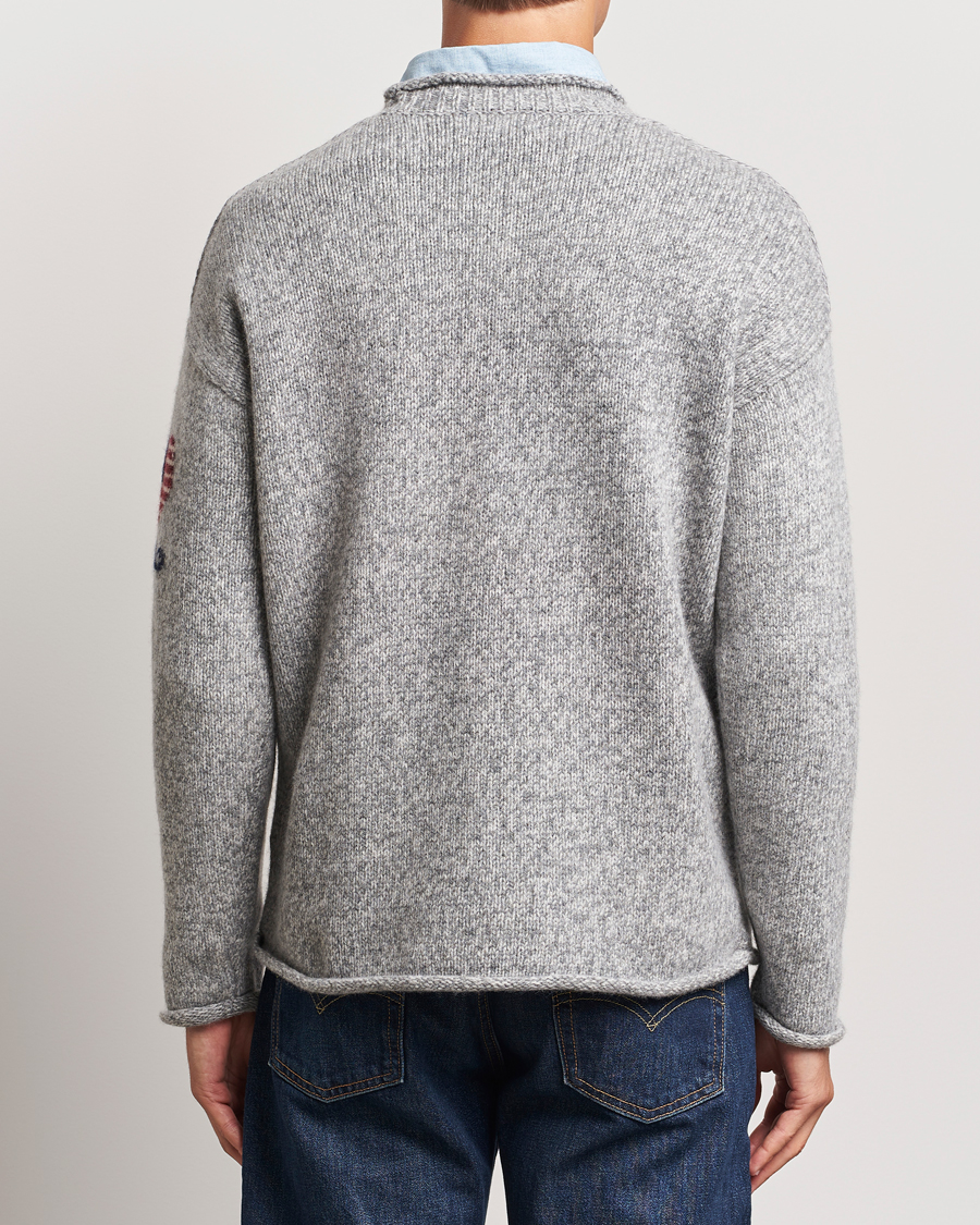 Herren | Pullover | Polo Ralph Lauren | Wool Flag Sweater Grey Combo