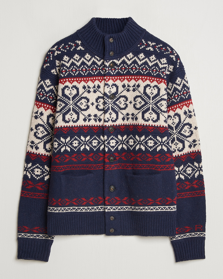 Herren | Pullover | Polo Ralph Lauren | Wool Blend Cardigan Navy Combo