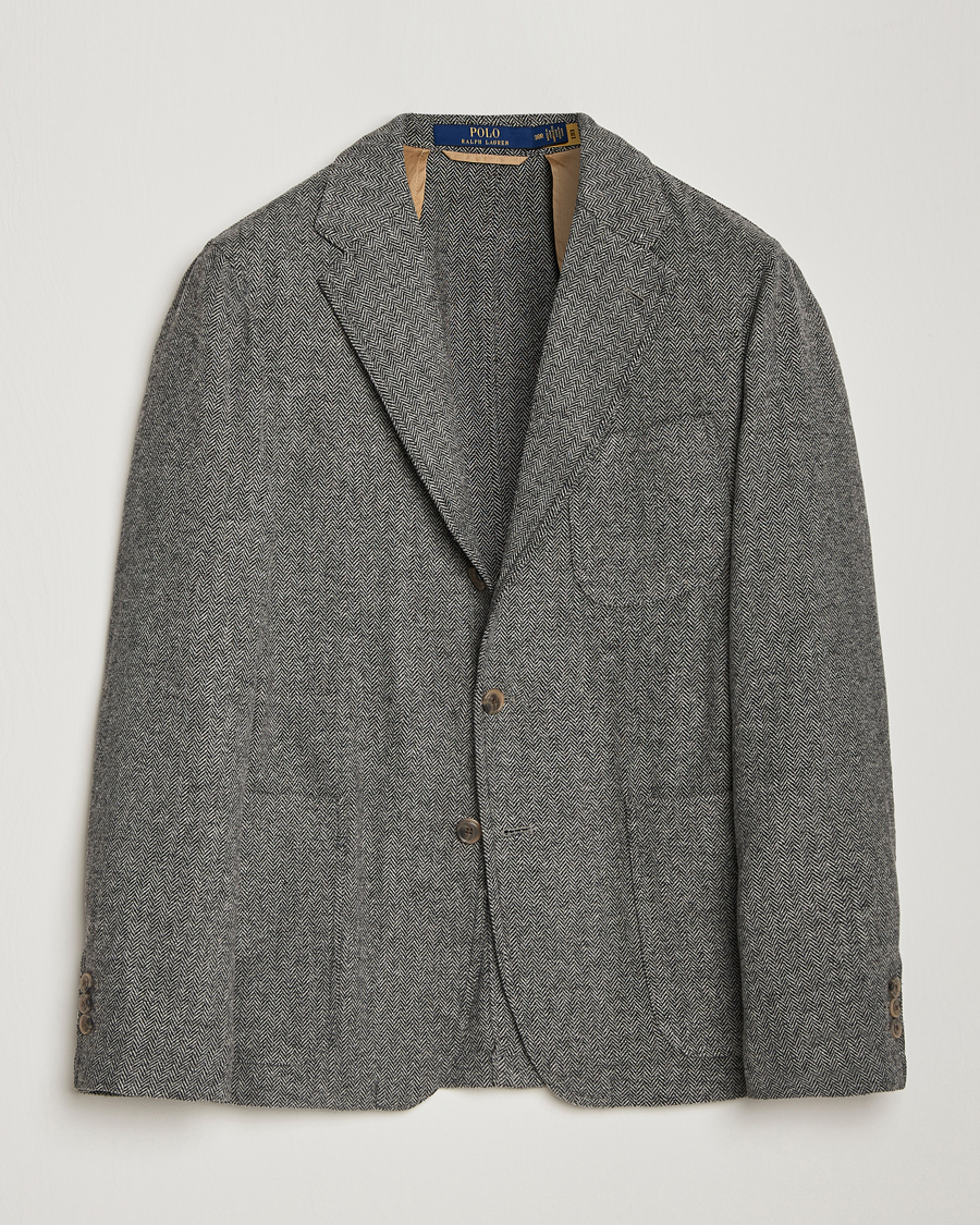 Herren | Sakkos | Polo Ralph Lauren | Classic Herringbone Sportcoat Black/Cream