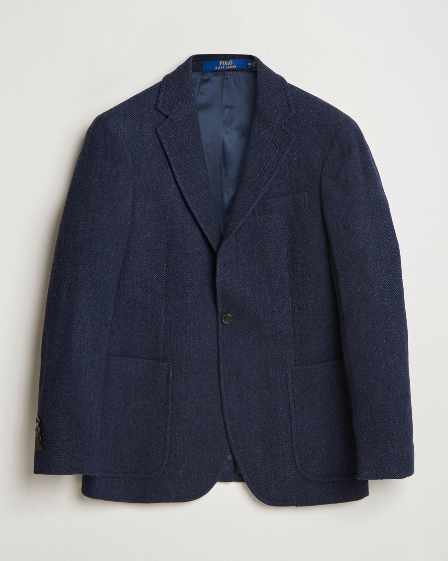 Herren | Sakkos | Polo Ralph Lauren | Broken Herringbone Sportcoat Navy Multi