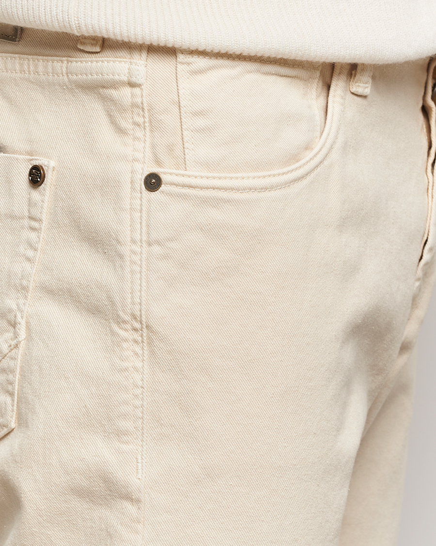 Herren | Hosen | Incotex | 5-Pocket Bull Denim Pants Off White