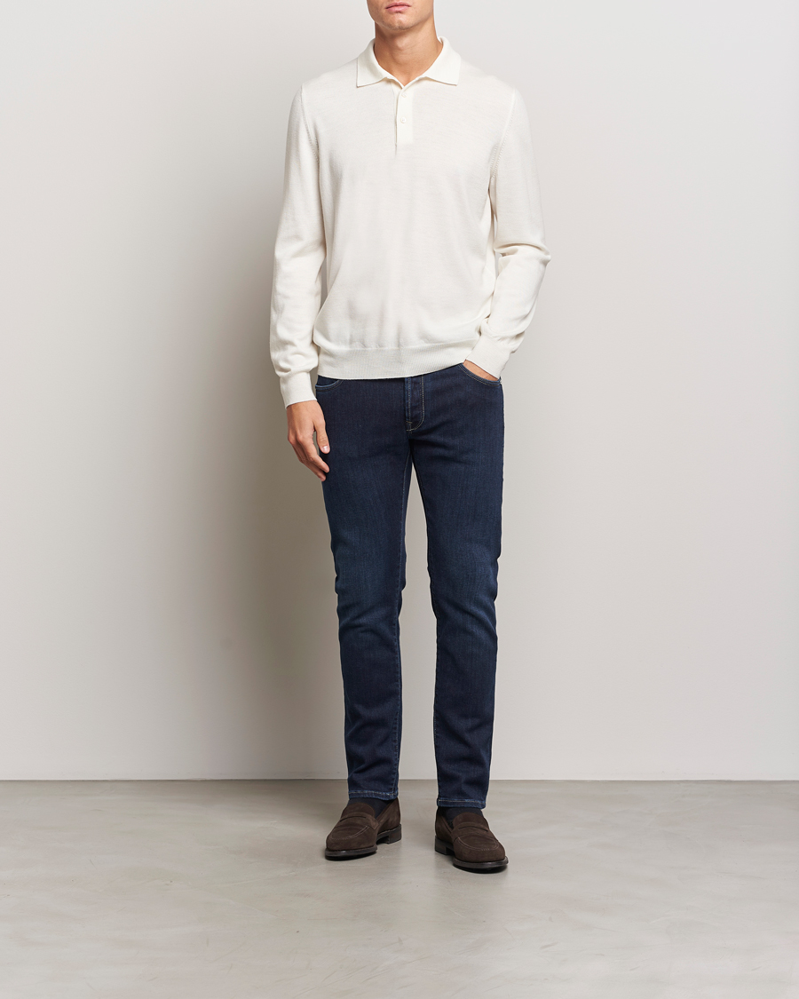 Herren | Jeans | Incotex | 5-Pocket Stretch Denim Dark Blue