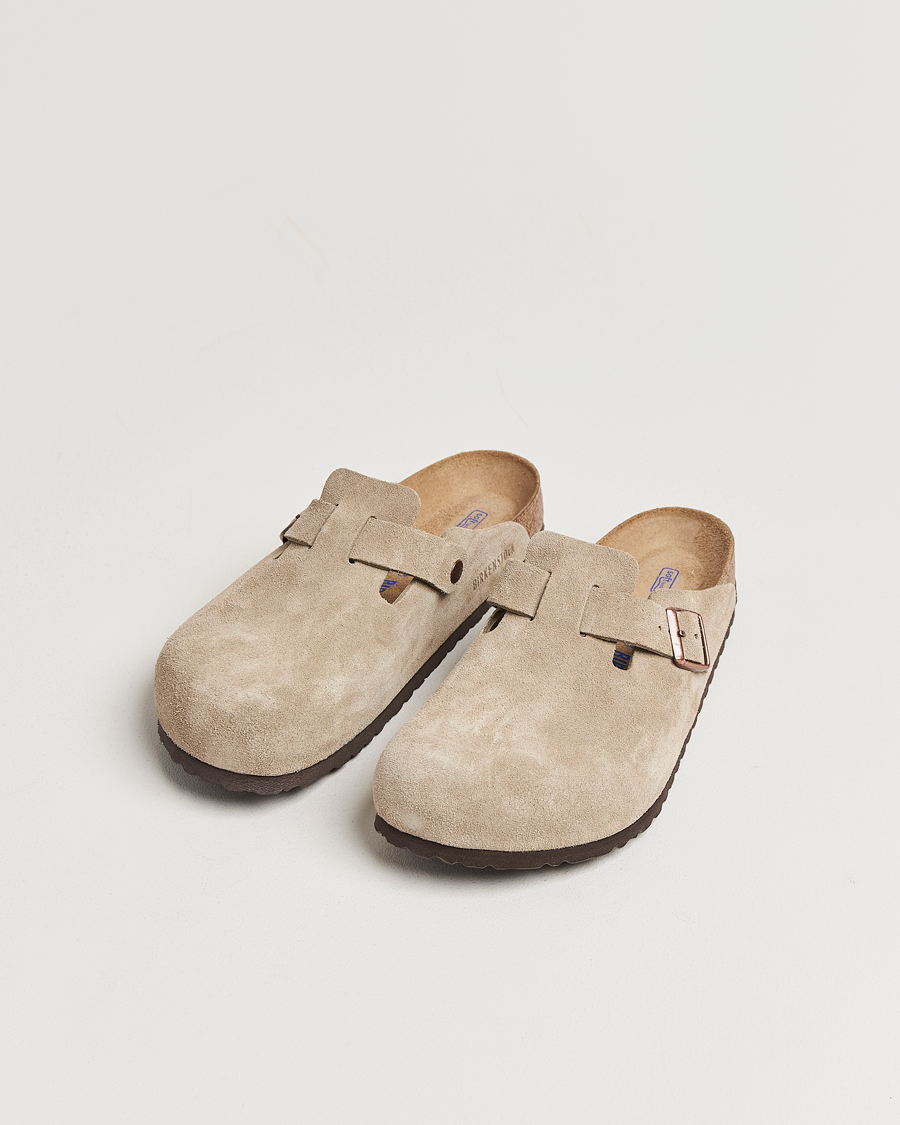 Herren | Sandalen & Pantoletten | BIRKENSTOCK | Boston Soft Footbed Taupe Suede