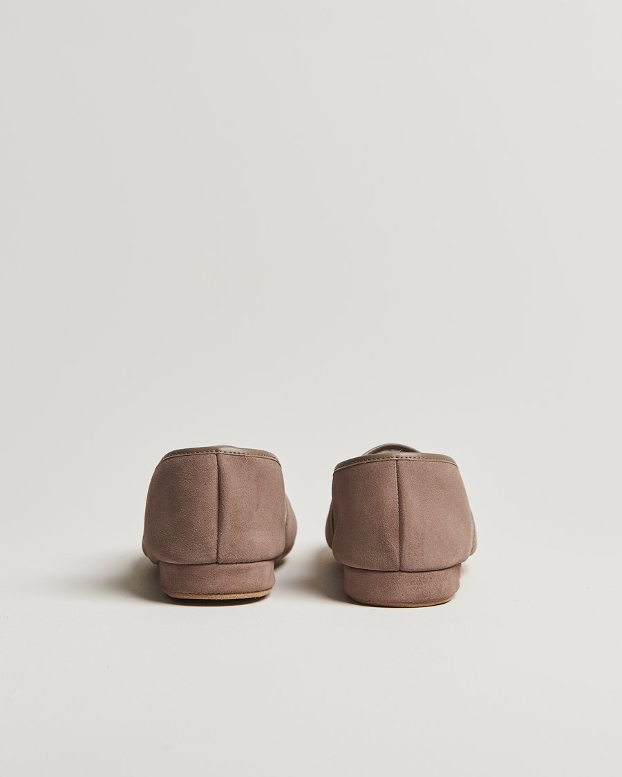 Herren | Derek Rose Crawford Sheepskin Suede Slippers Beige | Derek Rose | Crawford Sheepskin Suede Slippers Beige