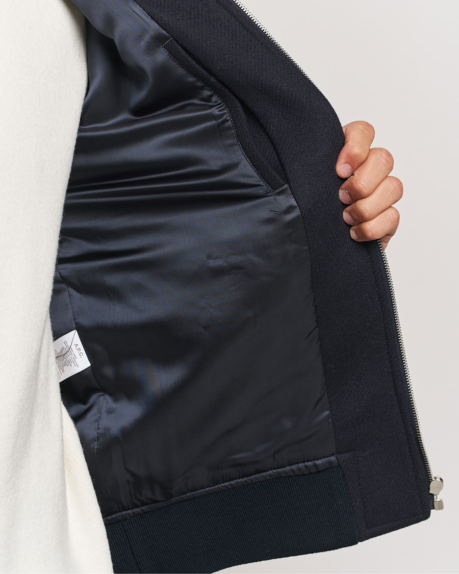Herren | Jacken | A.P.C. | Ben Shearling Bomber Jacket Dark Navy