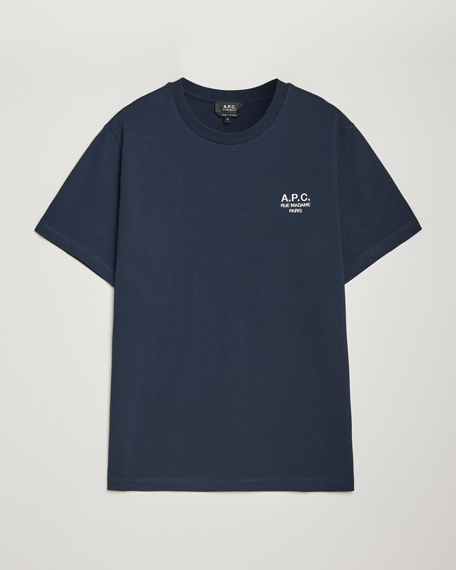 Herren | T-Shirts | A.P.C. | Rue Madame T-Shirt Dark Navy/Ecru