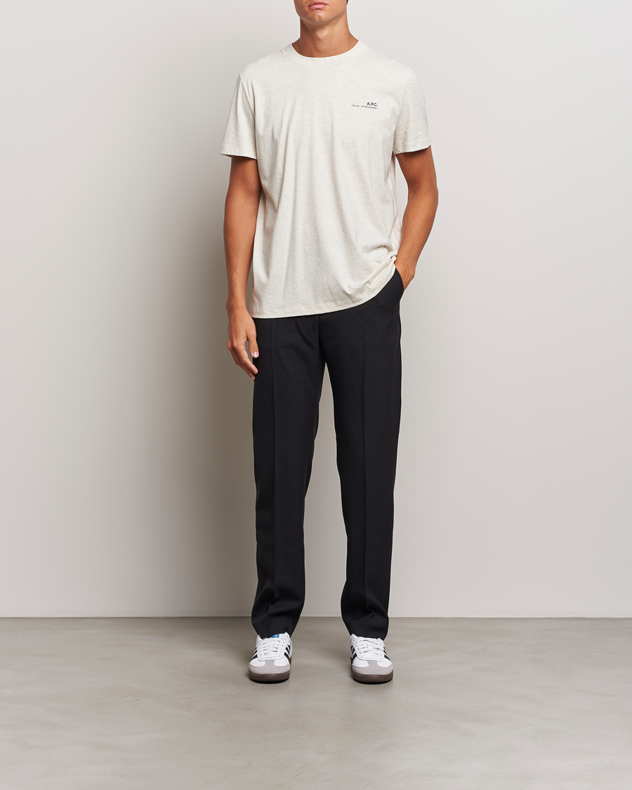 Herren | T-Shirts | A.P.C. | Item T-Shirt Ecru Chine