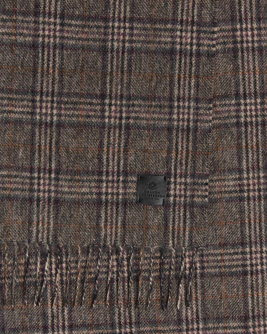 Herren | Amanda Christensen Merino Wool Glencheck Scarf Grey | Amanda Christensen | Merino Wool Glencheck Scarf Grey