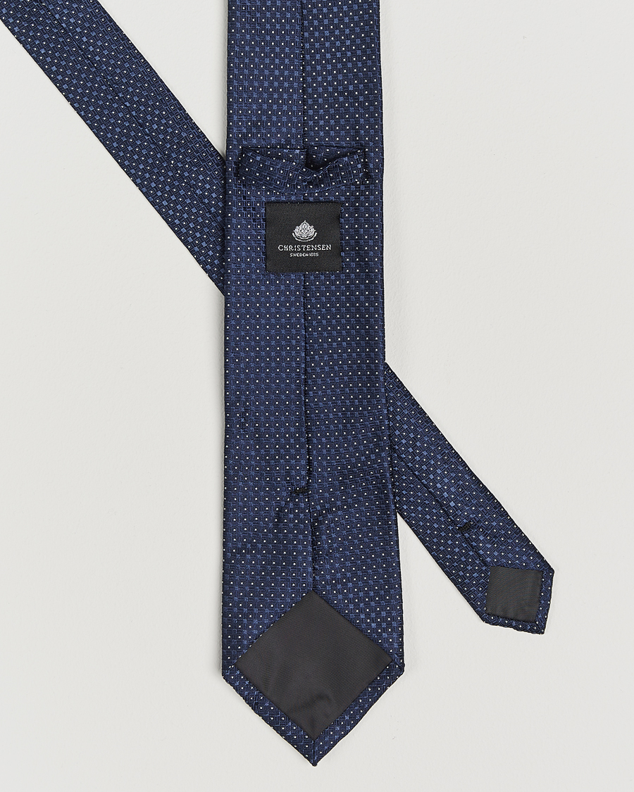 Herren | Amanda Christensen Box Set Silk 8 cm Tie And Pocket Square Navy | Amanda Christensen | Box Set Silk 8 cm Tie And Pocket Square Navy
