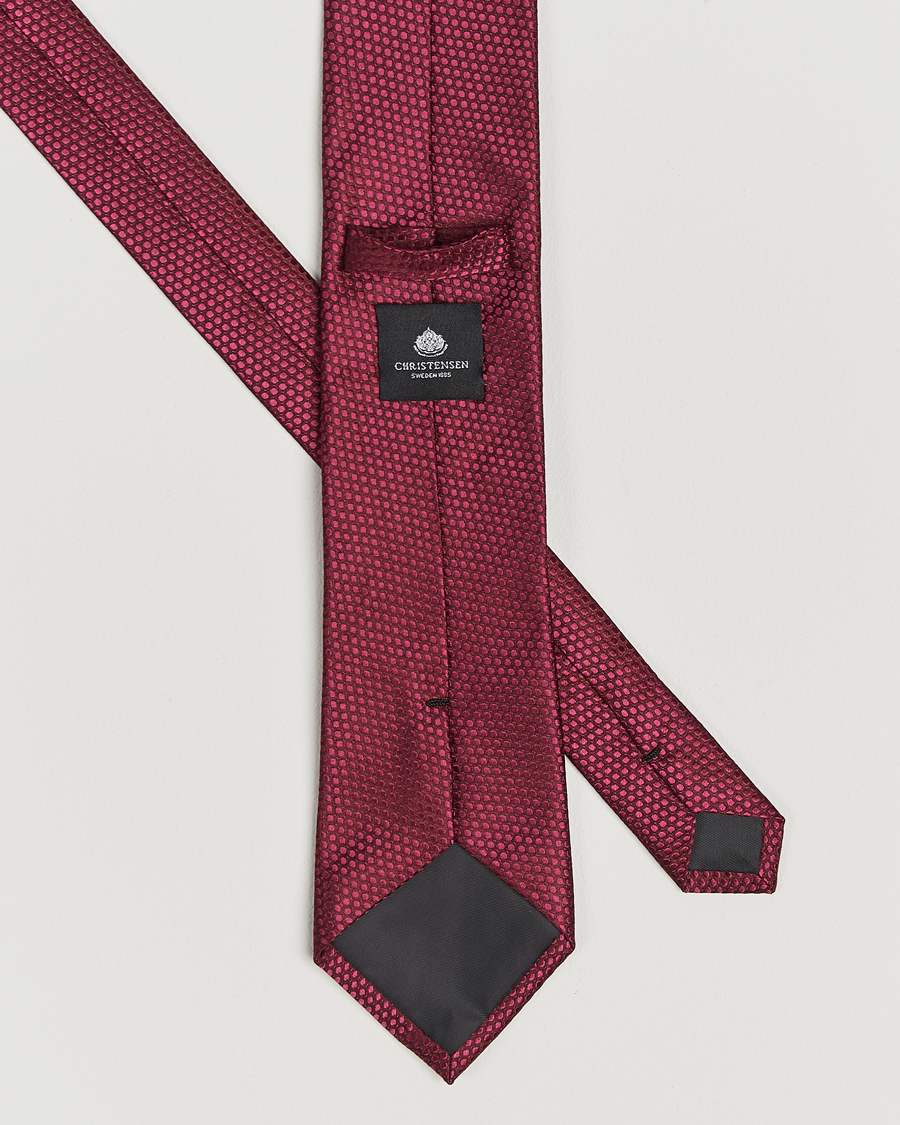 Herren | Amanda Christensen Box Set Silk 8 cm Tie And Pocket Square Bordeaux | Amanda Christensen | Box Set Silk 8 cm Tie And Pocket Square Bordeaux