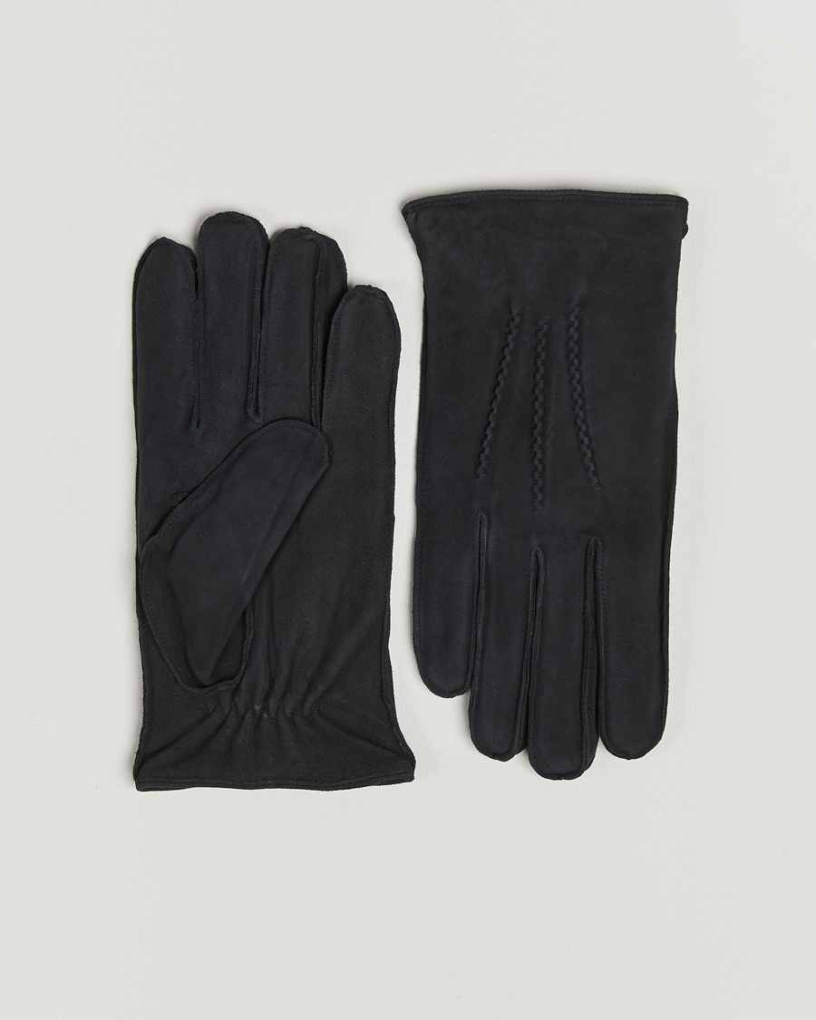 Herren | Handschuhe | Amanda Christensen | Lined Suede Gloves Black