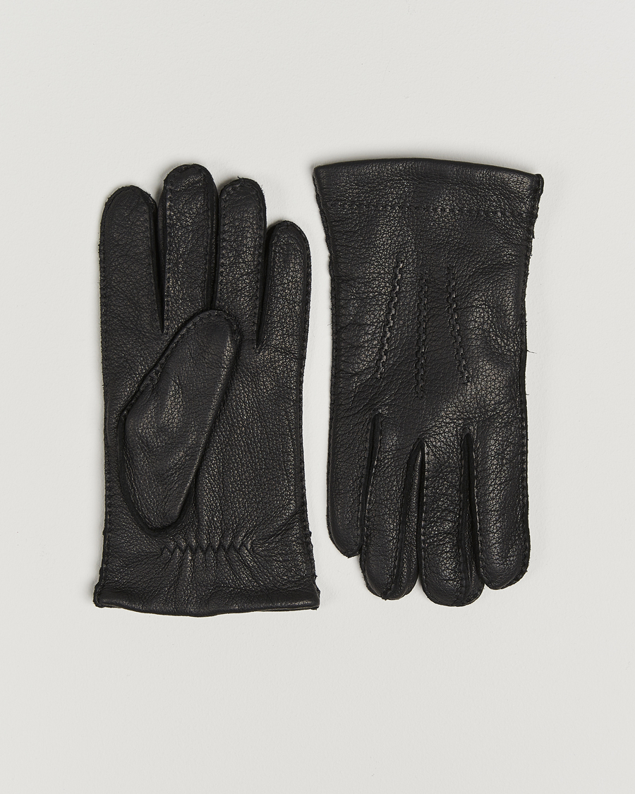 Herren | Handschuhe | Amanda Christensen | Lined Deerskin Gloves Black