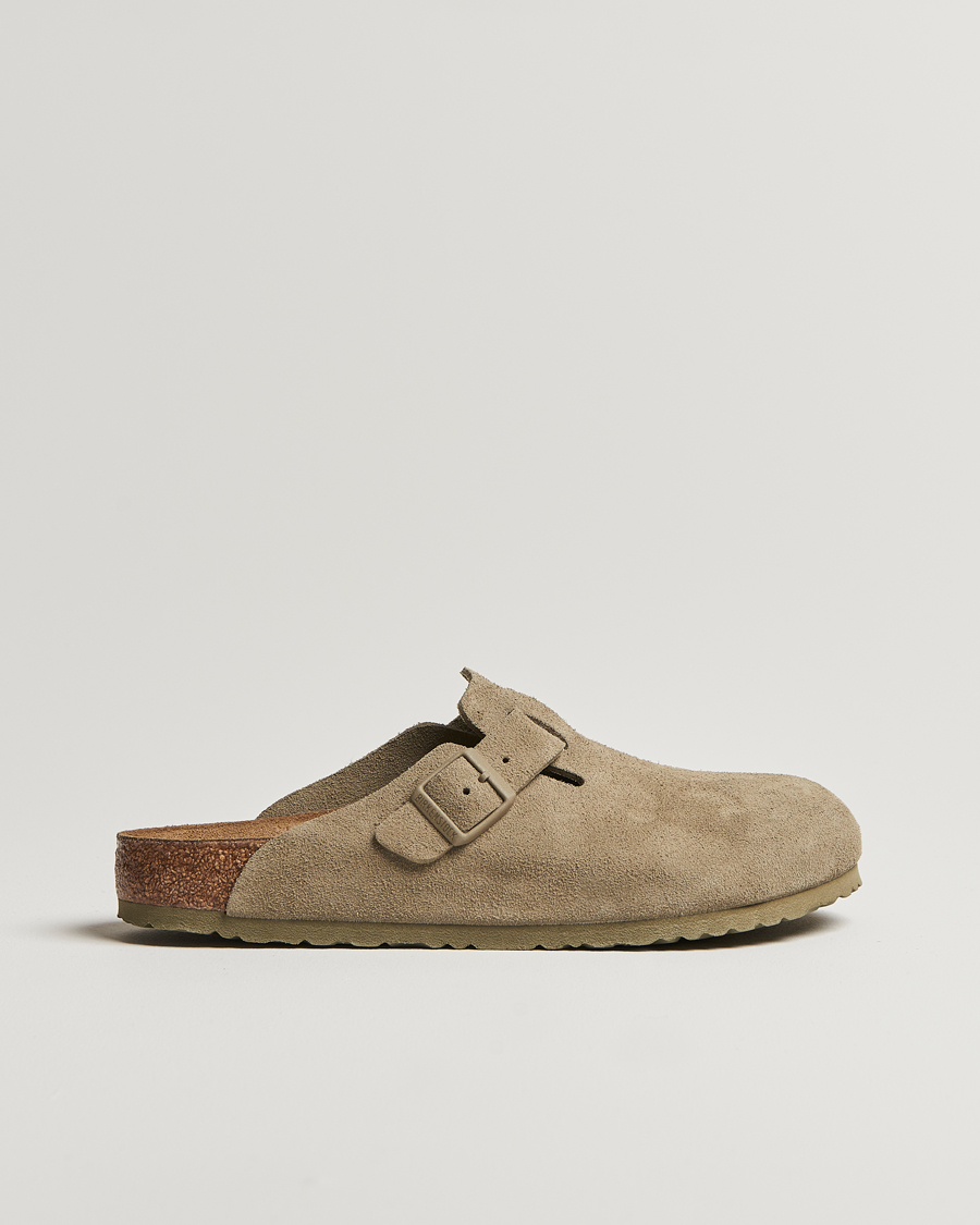 Herren | Sandalen & Pantoletten | BIRKENSTOCK | Boston Classic Footbed Faded Khaki Suede