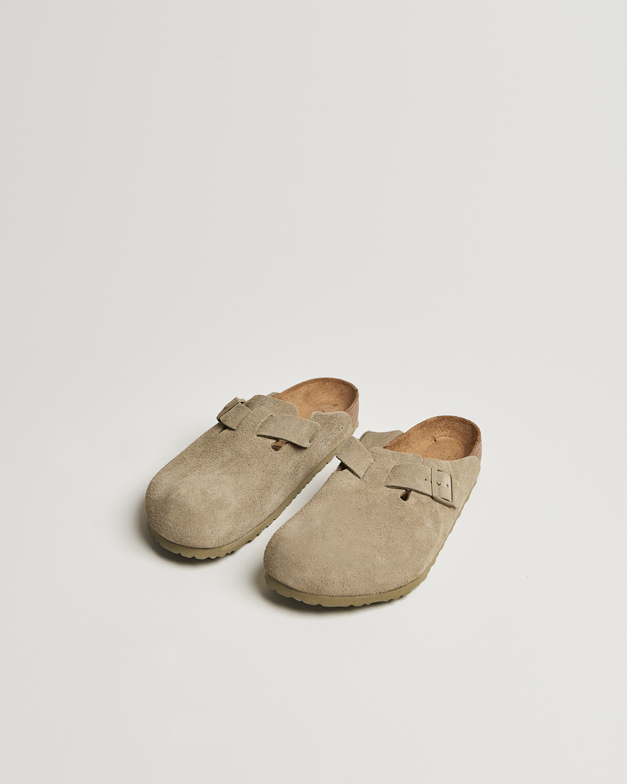 Herren | Sandalen & Pantoletten | BIRKENSTOCK | Boston Classic Footbed Faded Khaki Suede