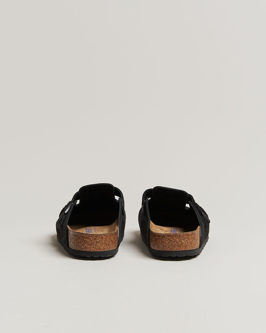Herren | Sandalen & Pantoletten | BIRKENSTOCK | Boston Soft Footbed Black Suede