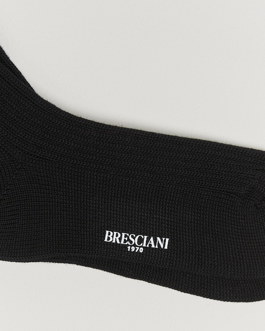Herren | Unterwäsche | Bresciani | Heavy Wool Socks Black