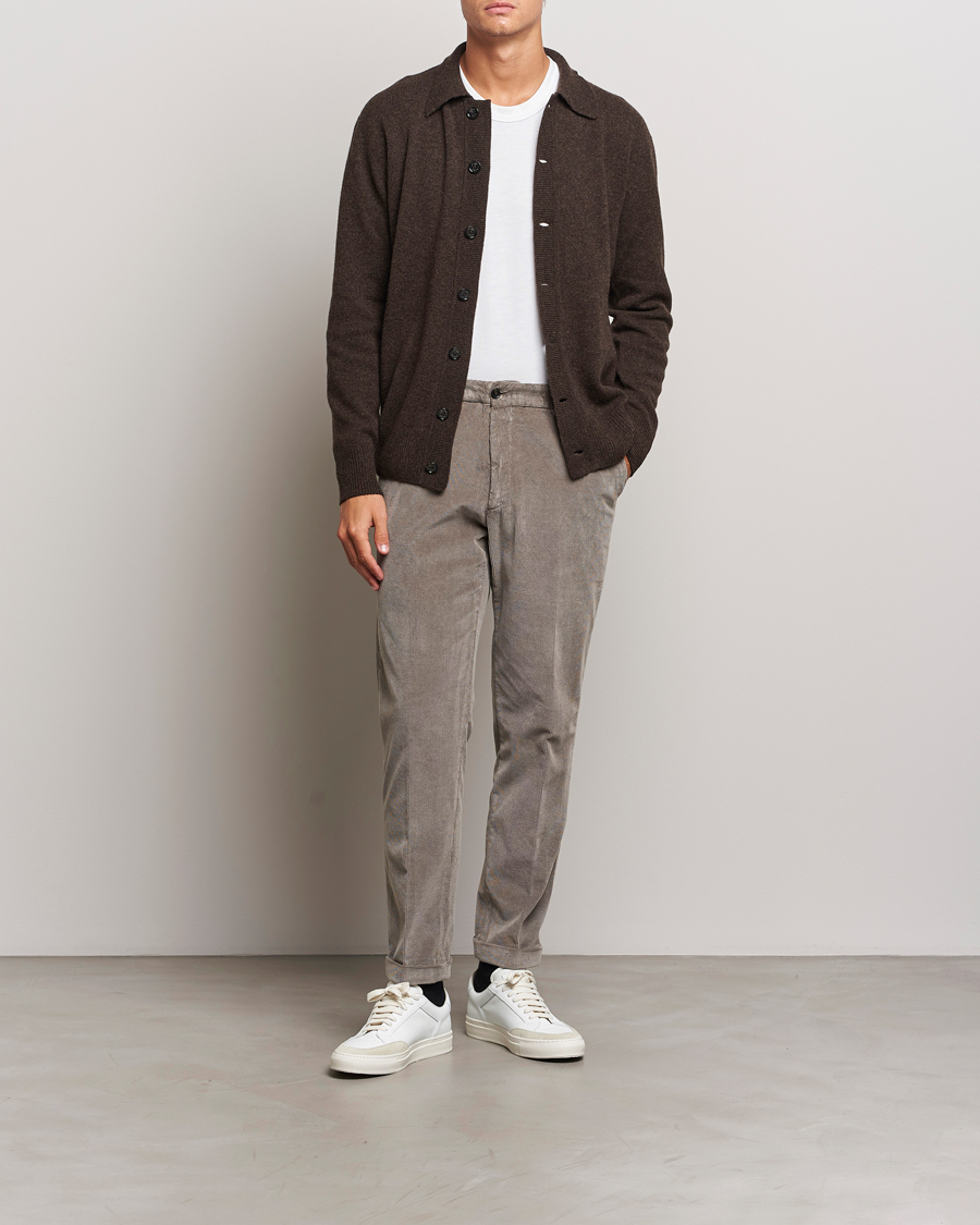 Herren | Pullover | Altea | Shetland Collared Cardigan Brown