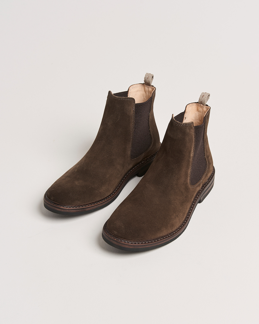 Herren | Astorflex Bitflex Dainite Chelsea Boot Dark Brown Suede | Astorflex | Bitflex Dainite Chelsea Boot Dark Brown Suede