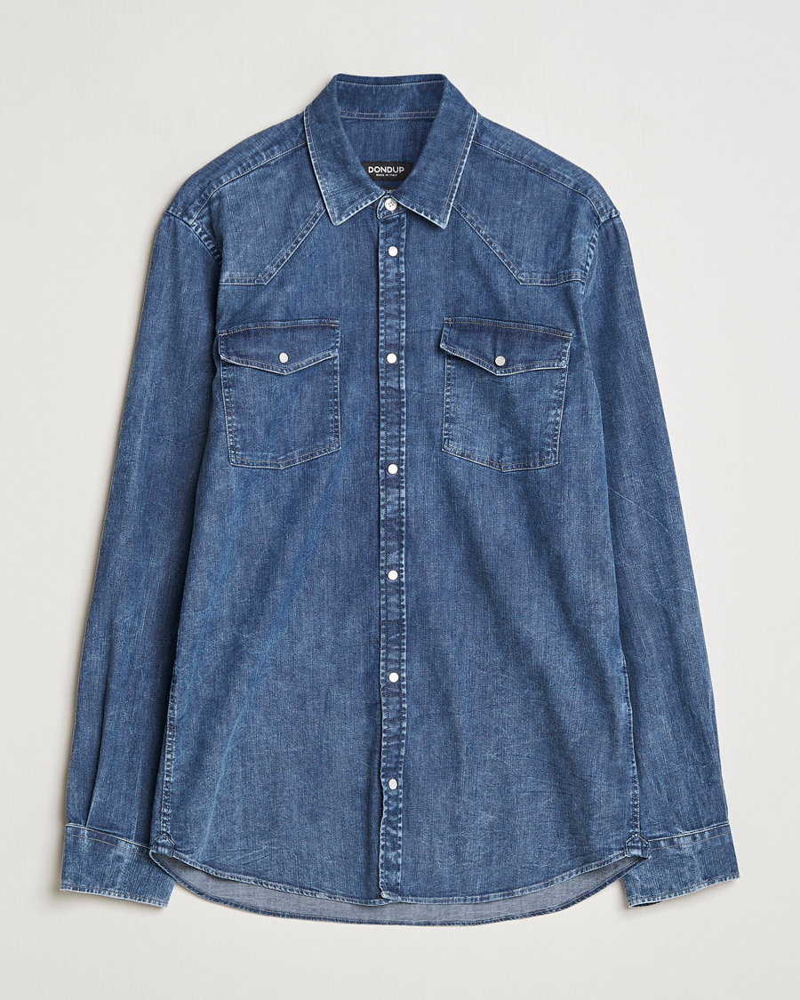 Herren | Hemden | Dondup | Slim Fit Denim Shirt Medium Blue