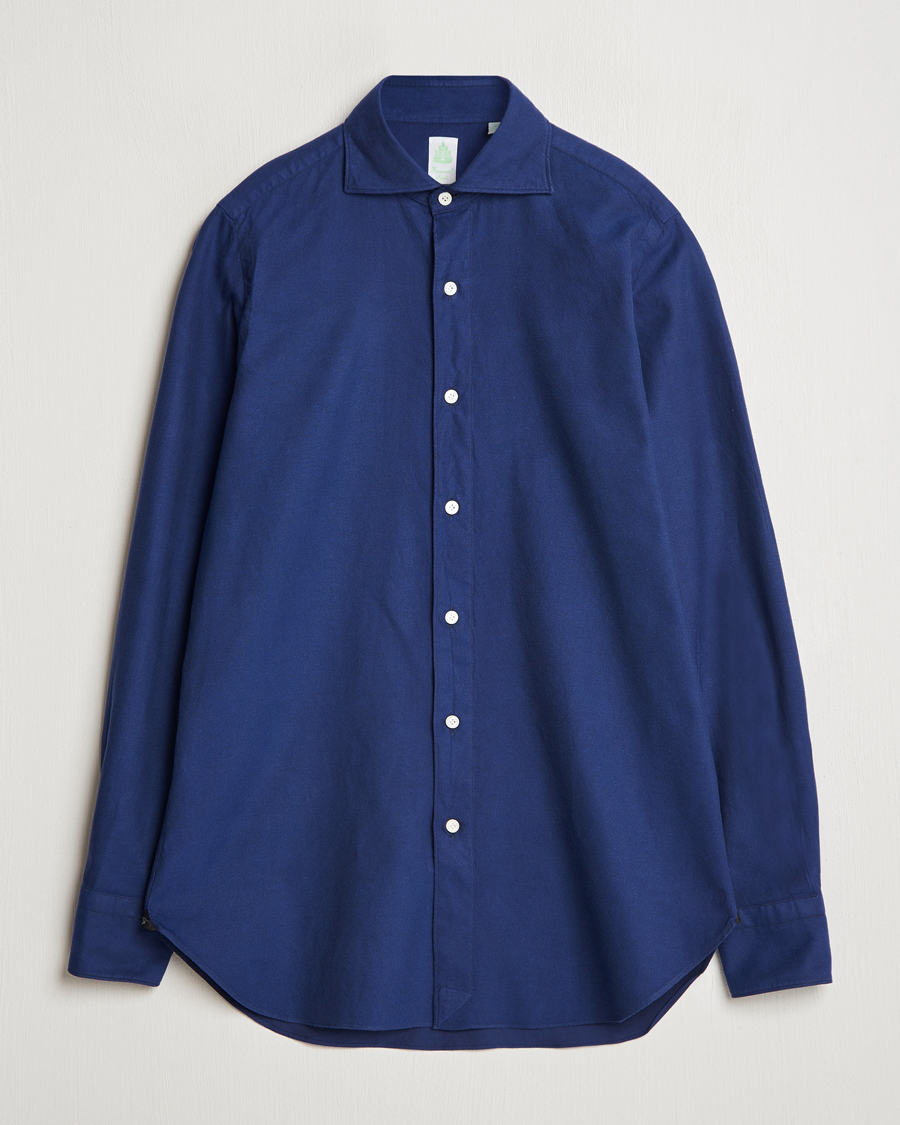 Herren | Hemden | Finamore Napoli | Gaeta Flannel Shirt Navy