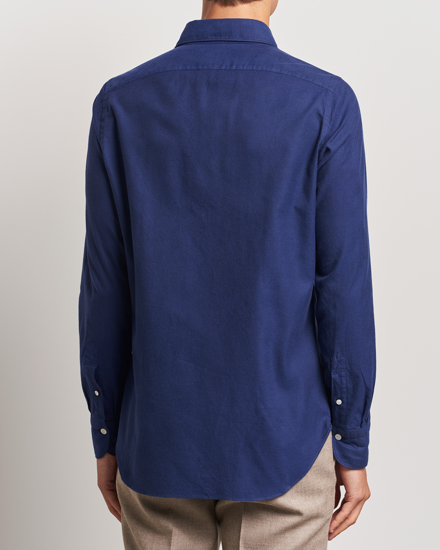 Herren | Hemden | Finamore Napoli | Gaeta Flannel Shirt Navy