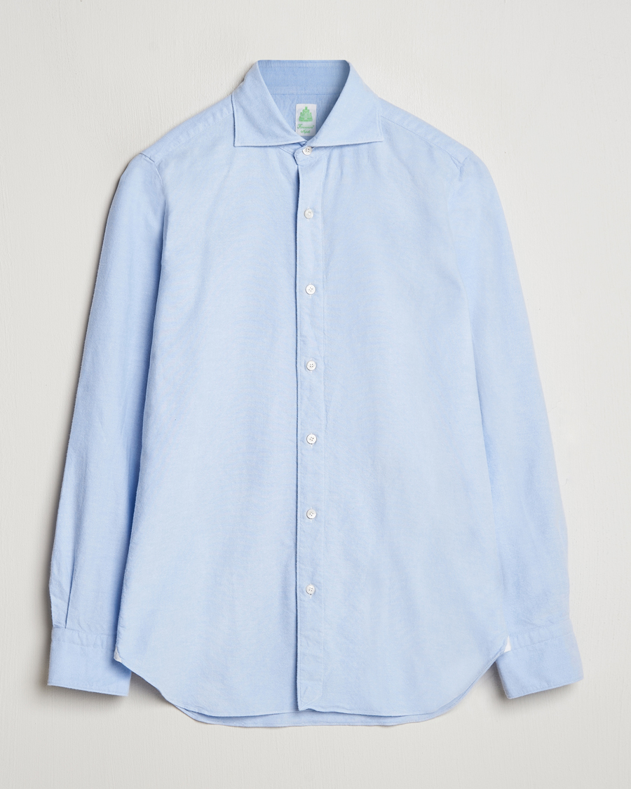 Herren | Hemden | Finamore Napoli | Gaeta Brushed Oxford Shirt Light Blue