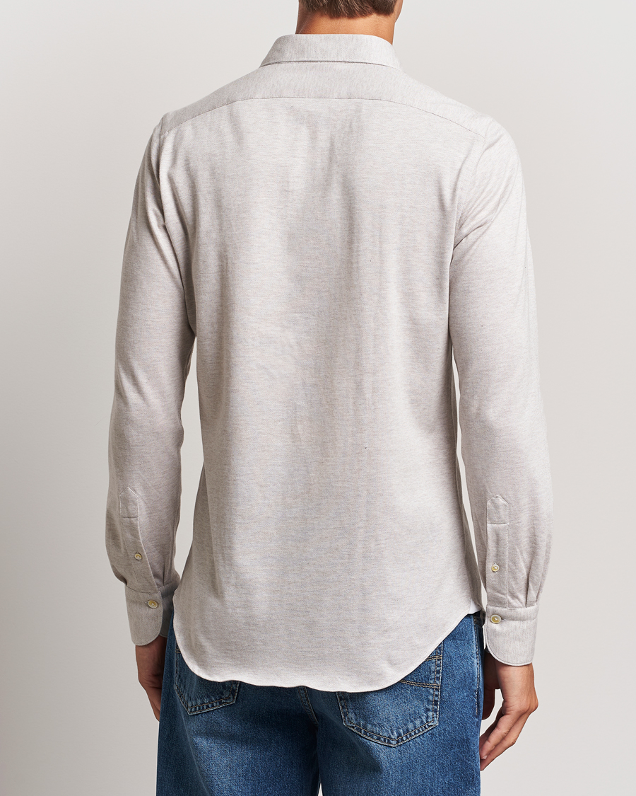 Herren | Hemden | Finamore Napoli | Cotton/Cashmere Jersey Shirt Beige