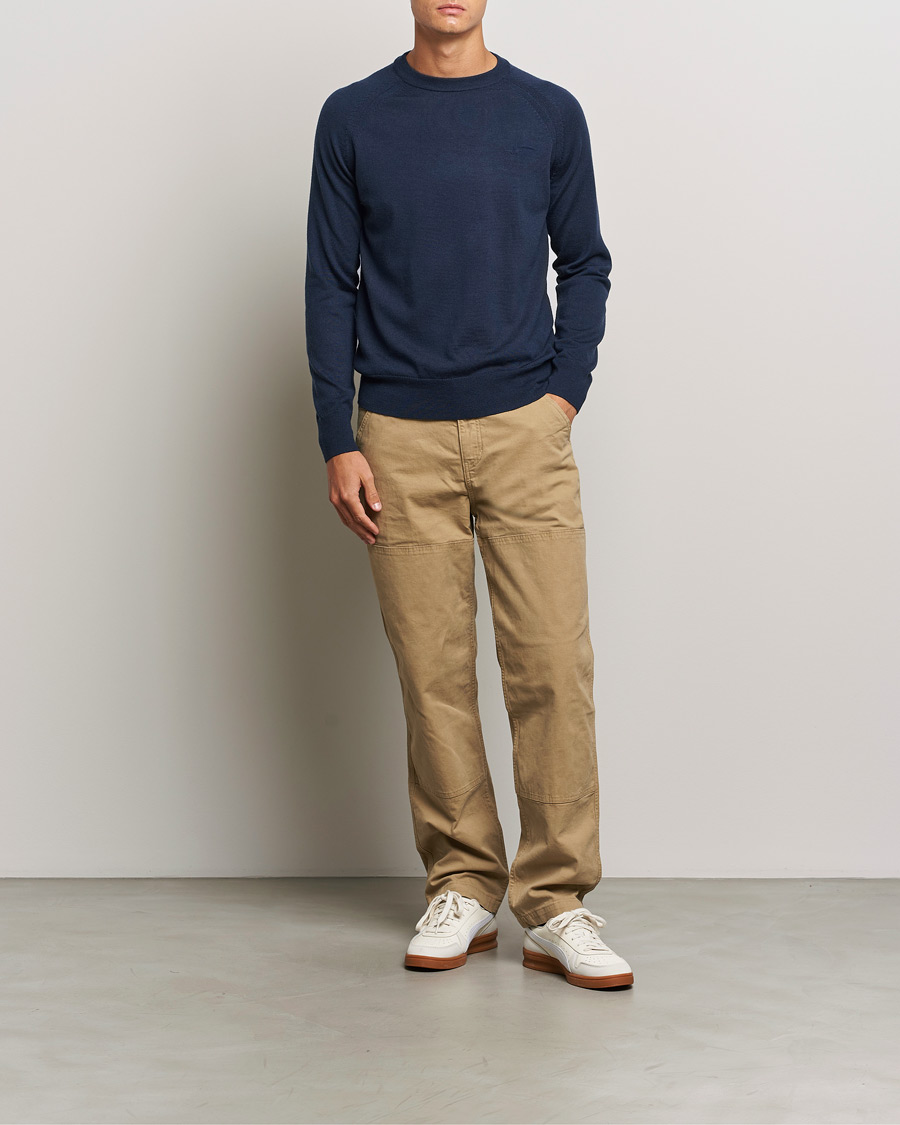 Herren | Pullover | Dockers | Washable Merino Crewneck Navy Blazer