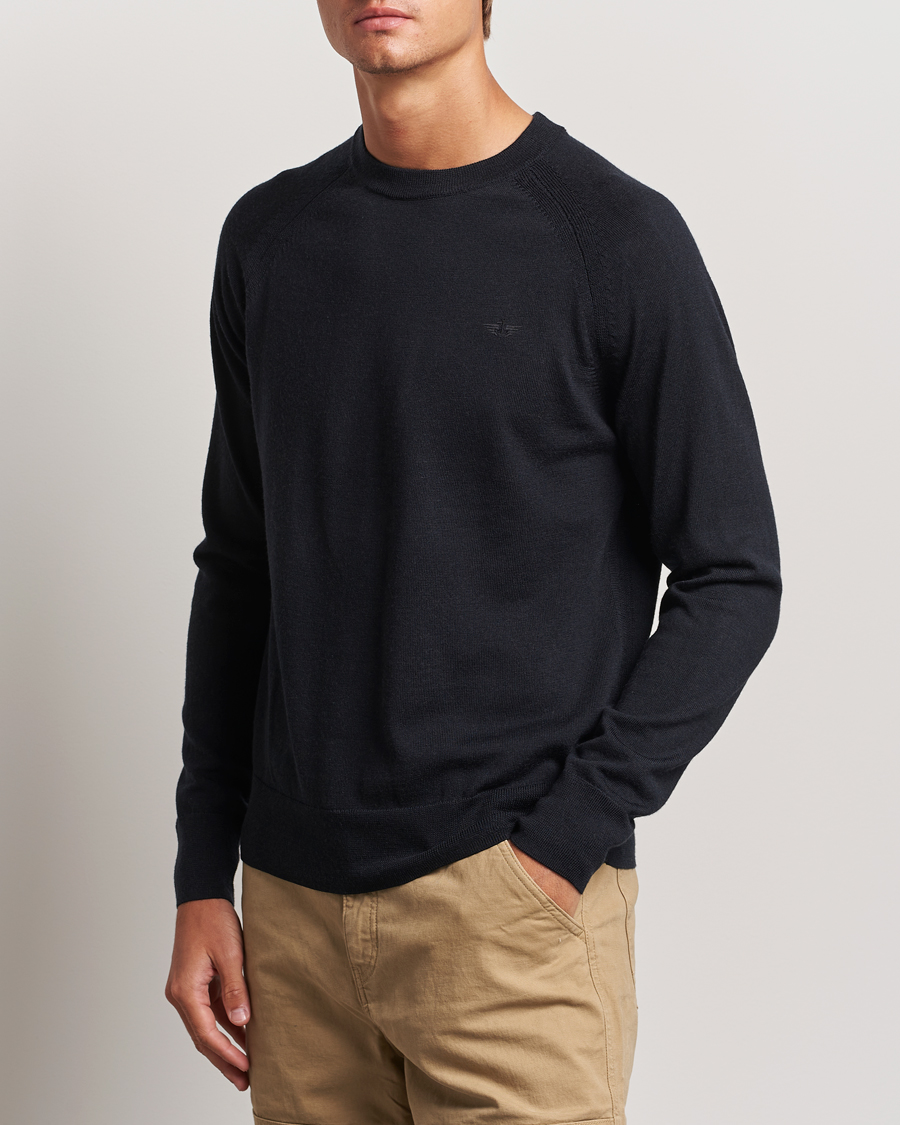 Herren | Pullover | Dockers | Washable Merino Crewneck Black