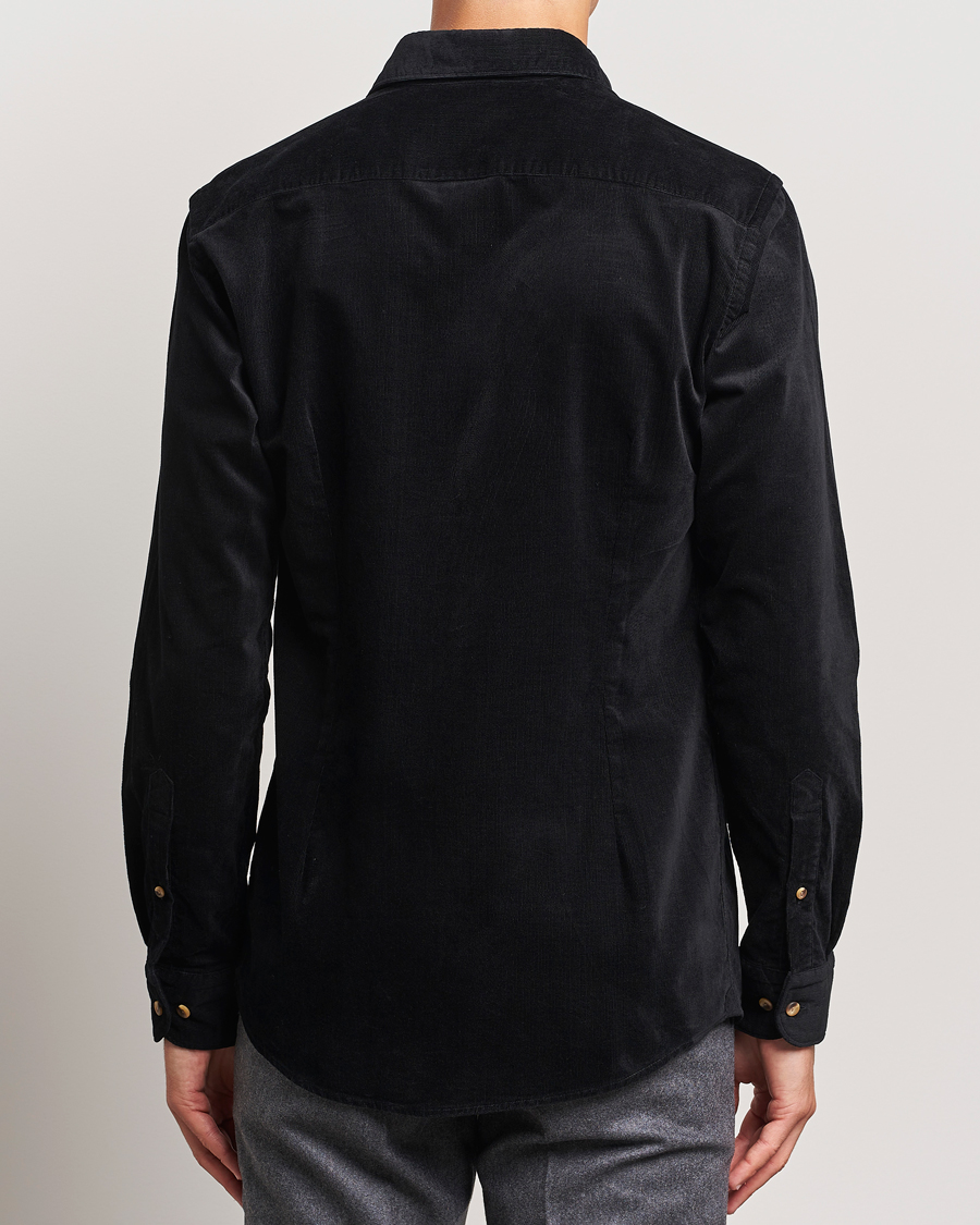 Herren | Hemden | Eton | Slim Fit Fine Wale Corduroy Shirt Black