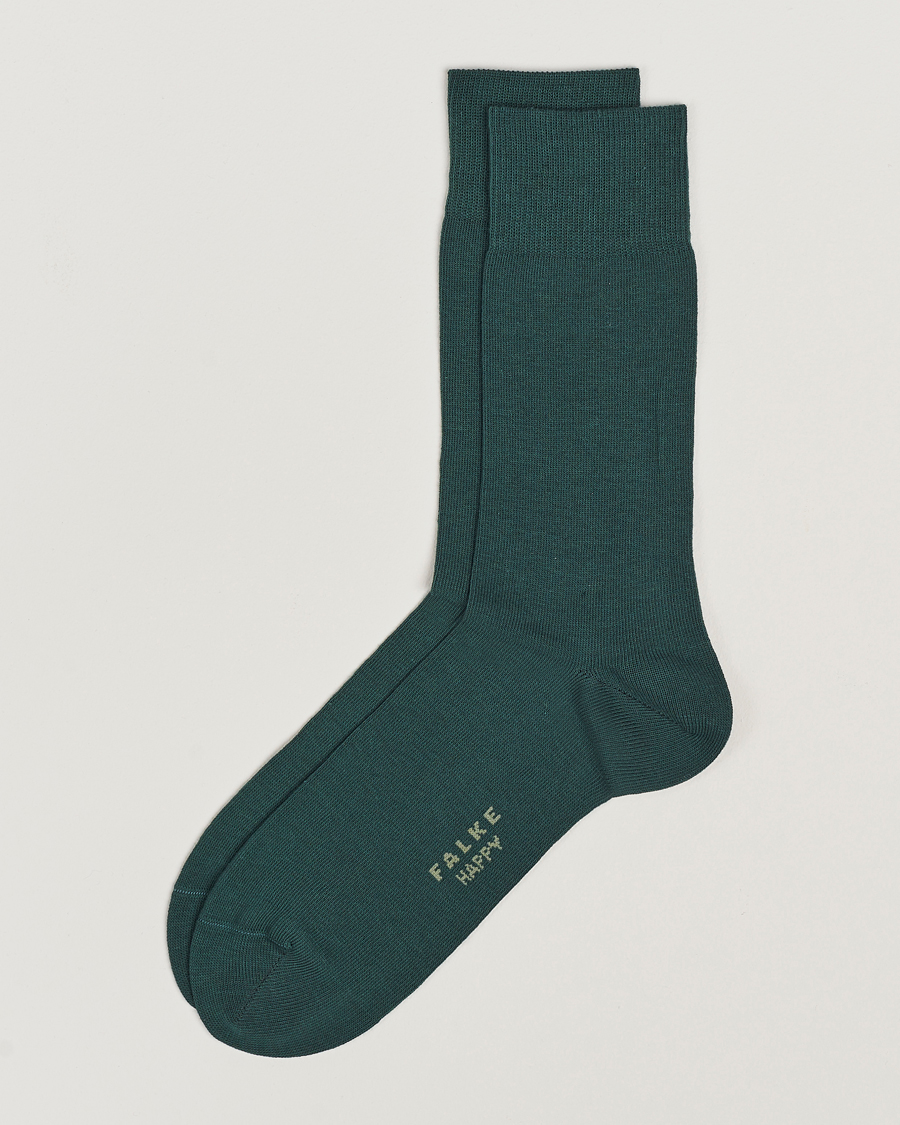 Herren | Unterwäsche | Falke | Happy 2-Pack Cotton Socks Hunter Green
