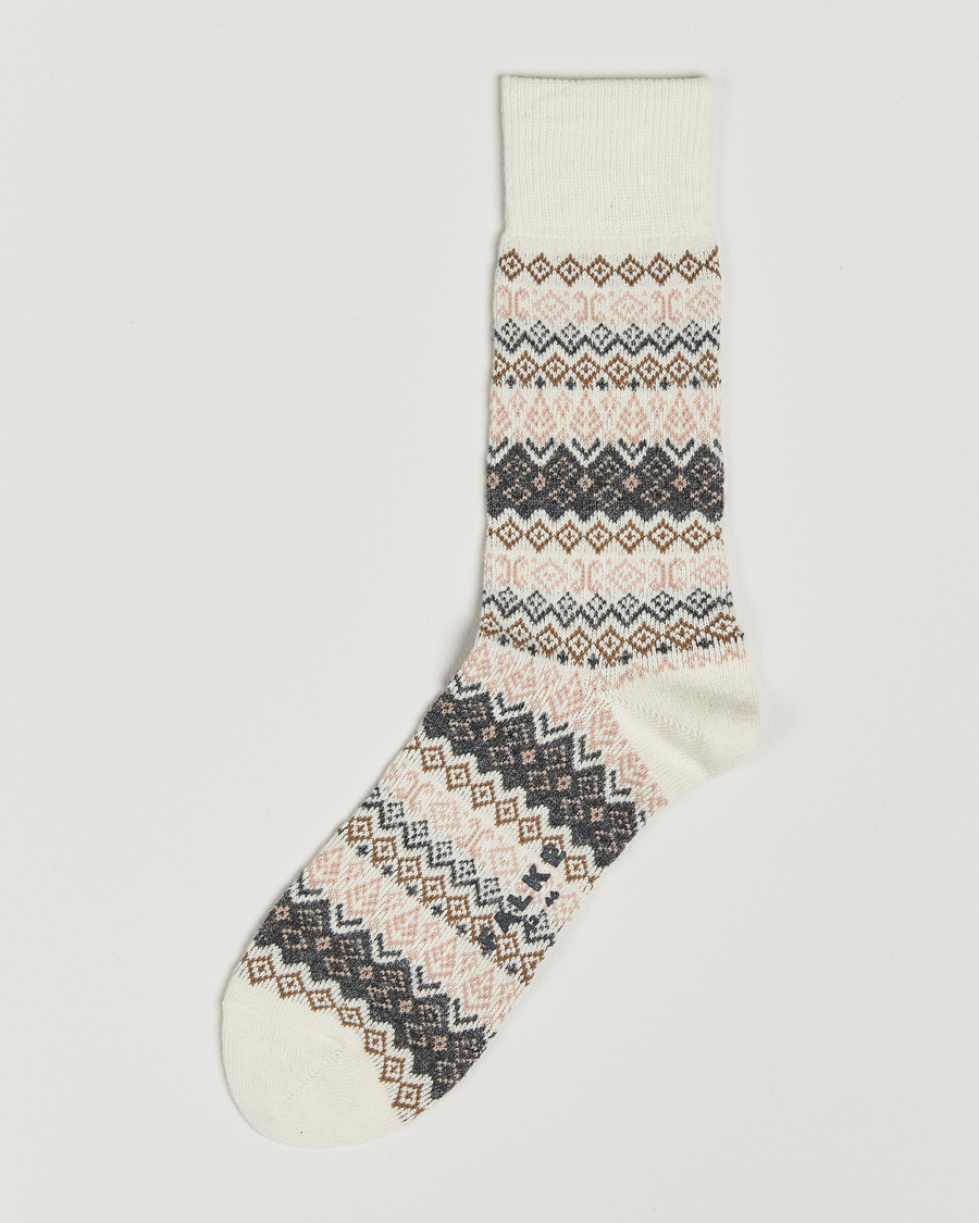 Herren | Unterwäsche | Falke | Aspen Fairisle Socks Off White