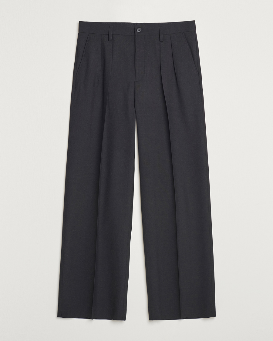 Herren | Hosen | Filippa K | Wide Wool Trousers Black