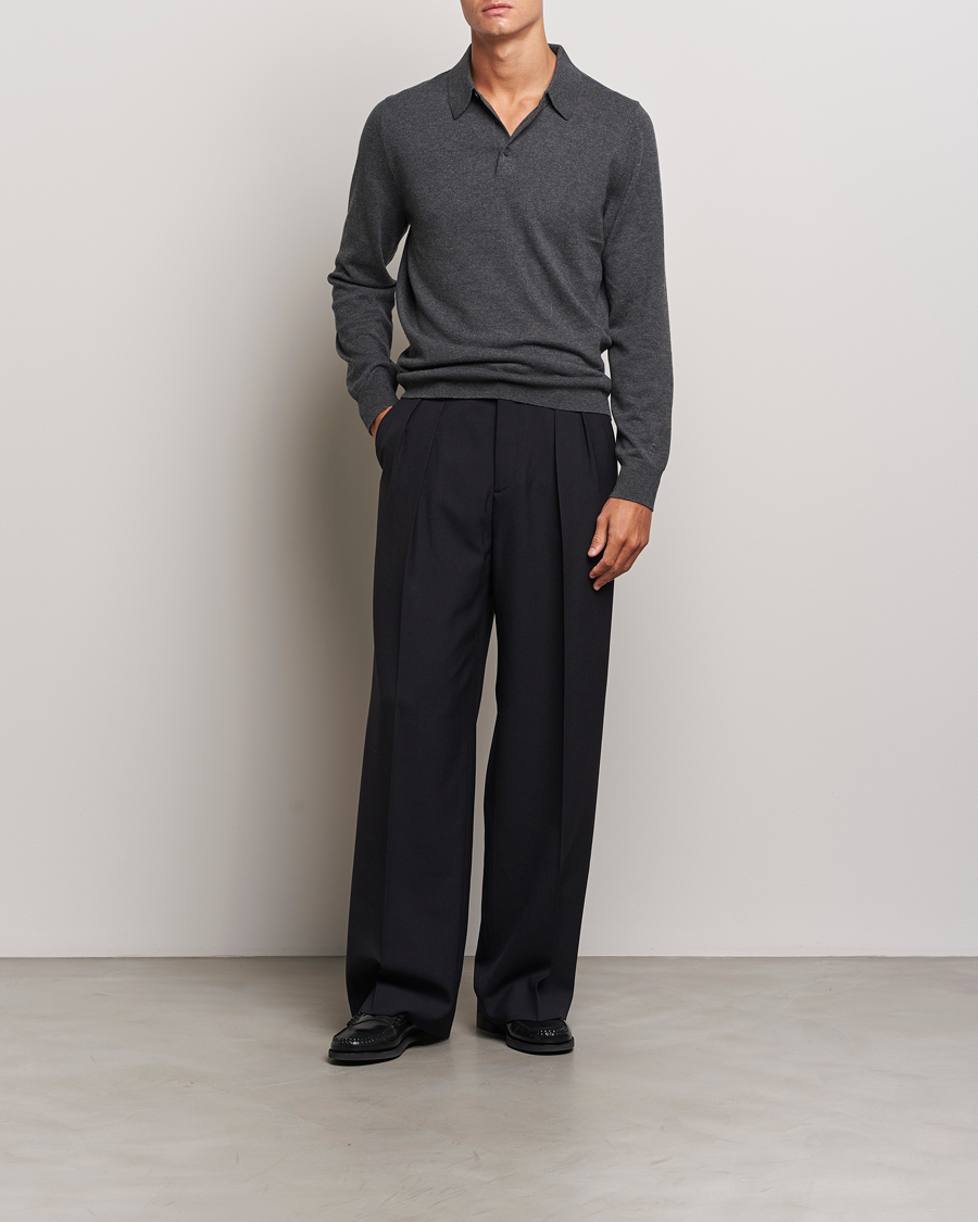 Herren | Hosen | Filippa K | Wide Wool Trousers Black