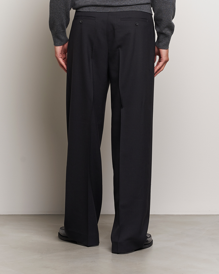 Herren | Hosen | Filippa K | Wide Wool Trousers Black