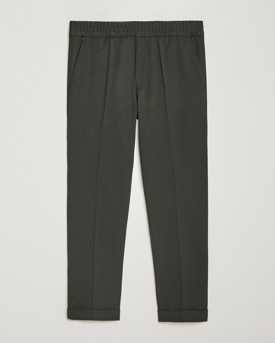 Herren | Hosen | Filippa K | Terry Wool Trousers Green Melange