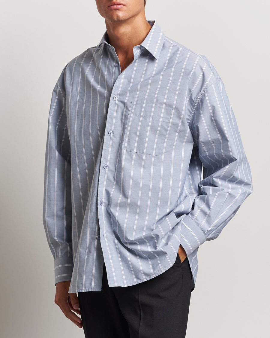 Herren | Hemden | Filippa K | Striped Cotton Poplin Shirt Blue/White