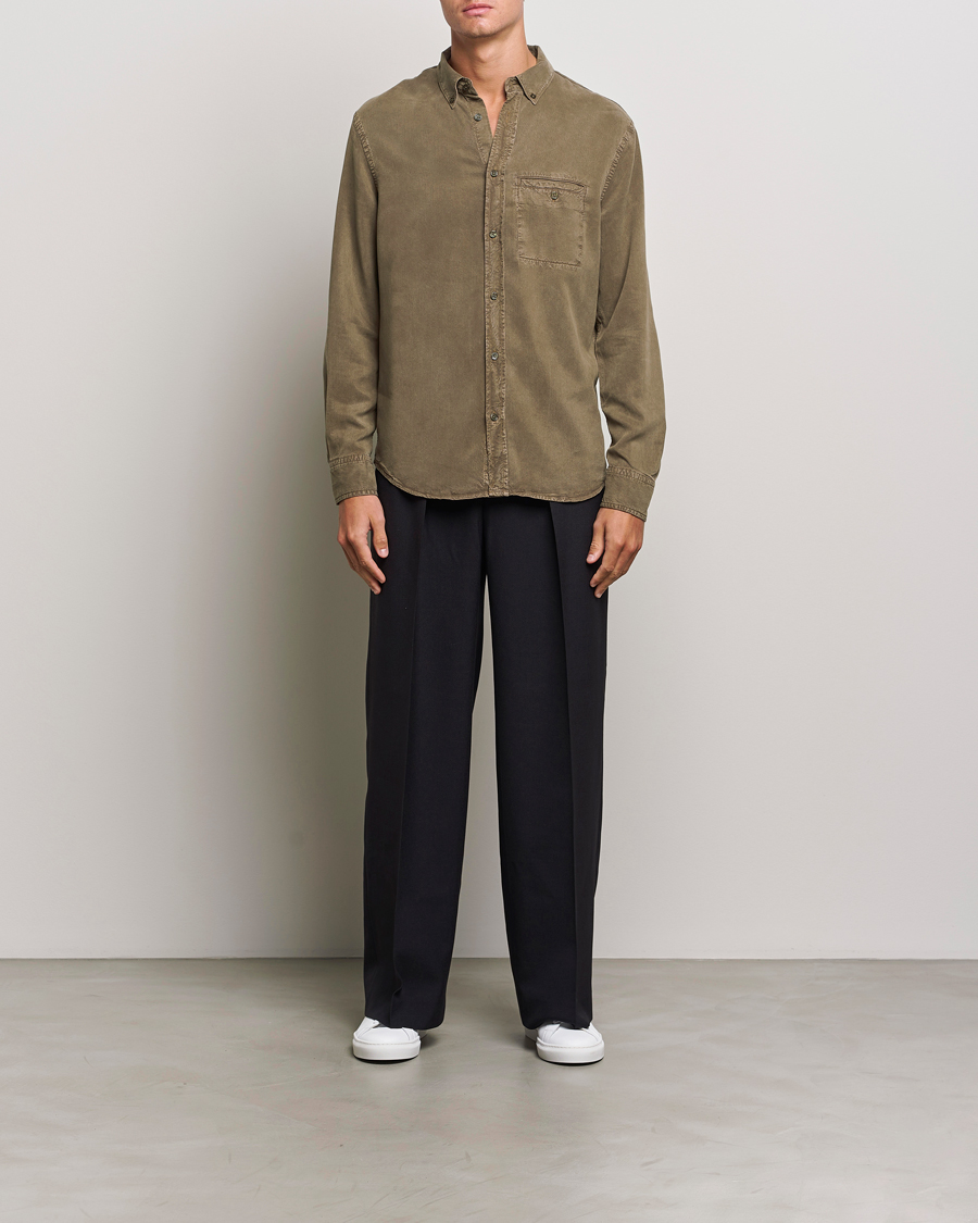 Herren | Hemden | Filippa K | Zachary Lyocell Shirt Dark Sage