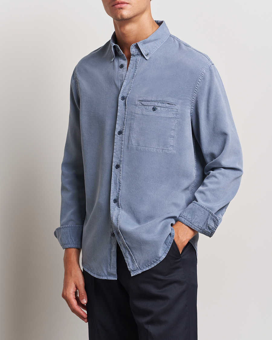Herren | Hemden | Filippa K | Zachary Lyocell Shirt Grey Blue