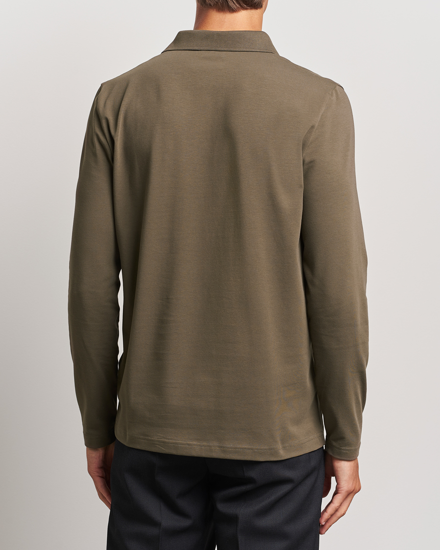 Herren | Pullover | Filippa K | Luke Lycra Poloshirt Dark Sage