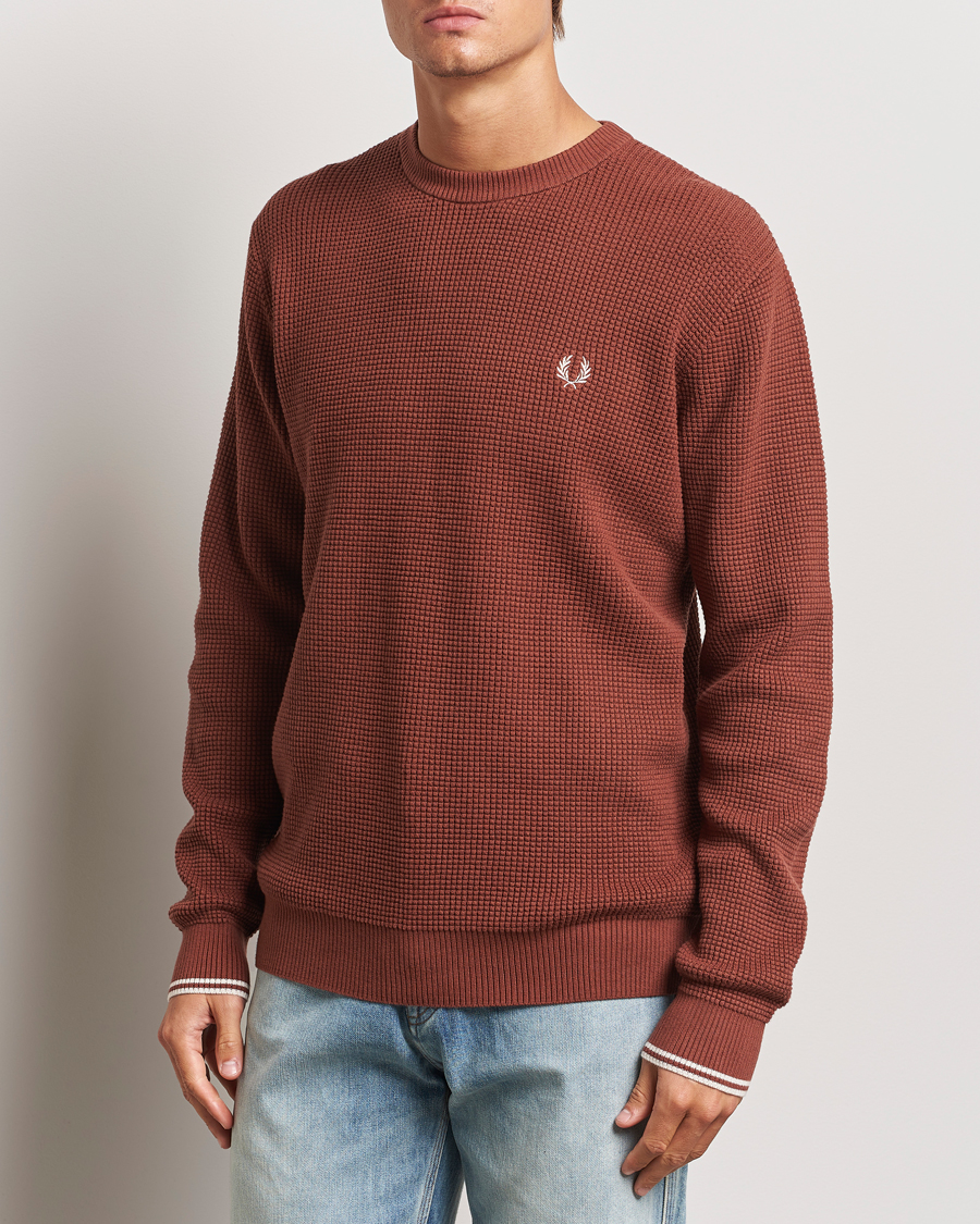 Red fred perry jumper new arrivals