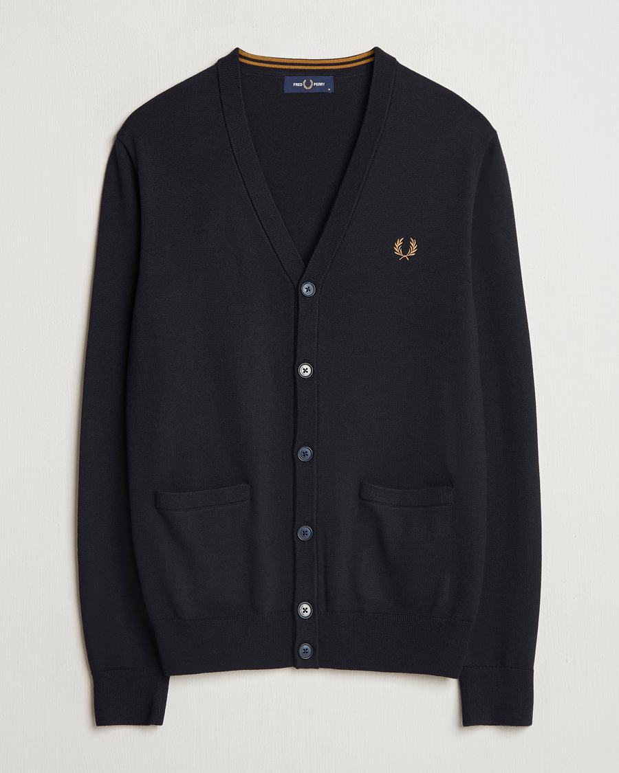 Herren | Pullover | Fred Perry | Knitted Cardigan Navy