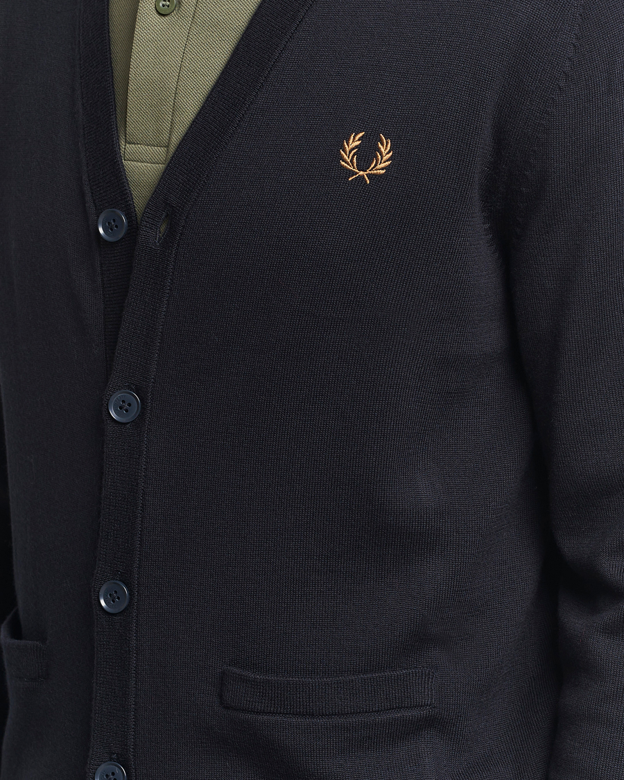 Herren | Pullover | Fred Perry | Knitted Cardigan Navy