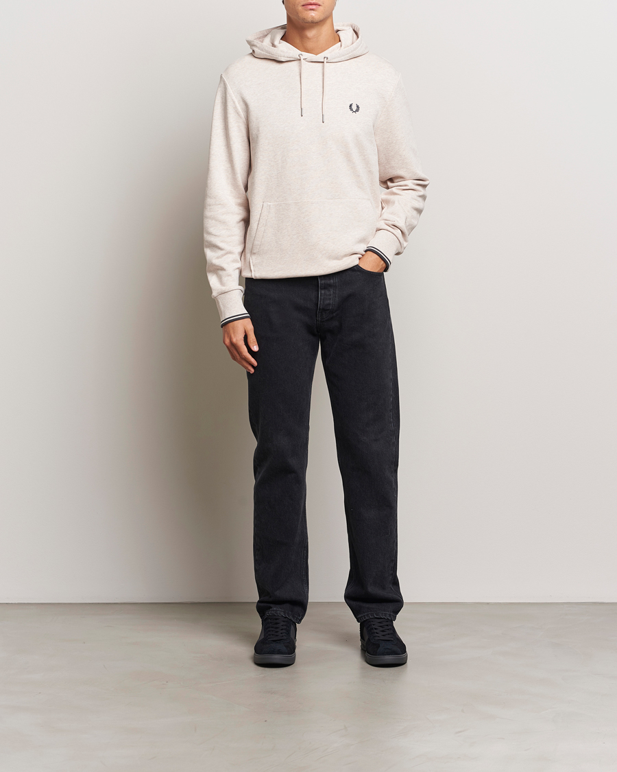 Herren | Pullover | Fred Perry | Tipped Hoodie Oatmeal Melange