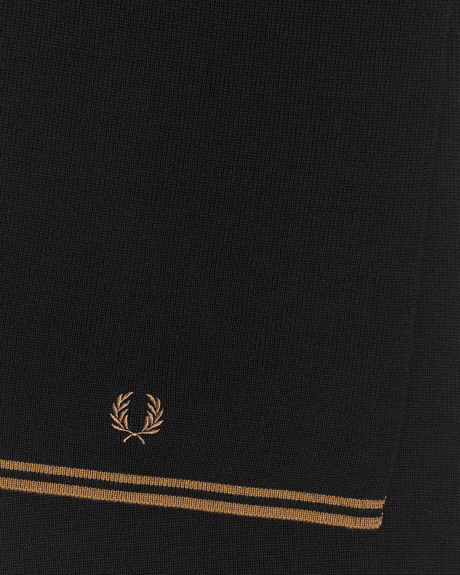 Herren | Fred Perry Twin Tipped Merino Wool Scarf Black | Fred Perry | Twin Tipped Merino Wool Scarf Black