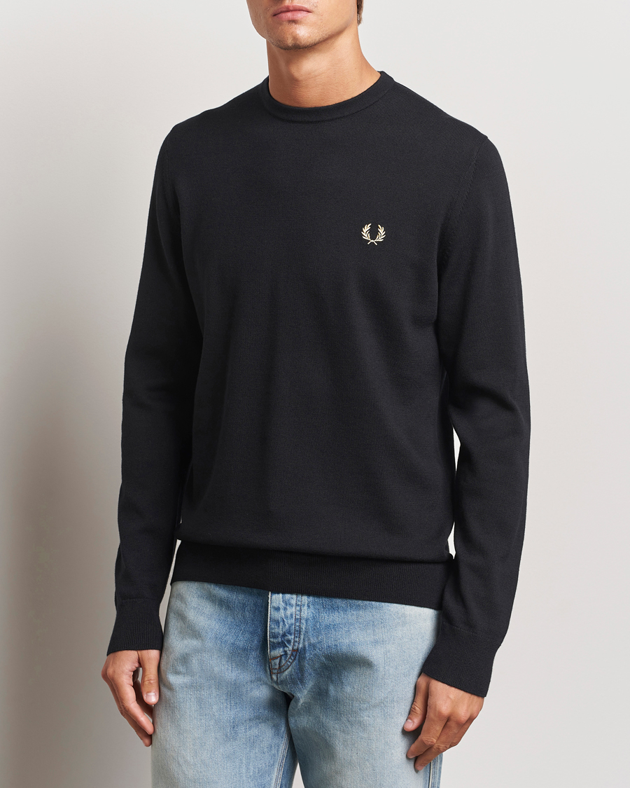 Herren | Pullover | Fred Perry | Classic Crew Neck Jumper Black