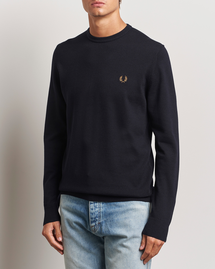 Herren | Pullover | Fred Perry | Classic Crew Neck Jumper Navy