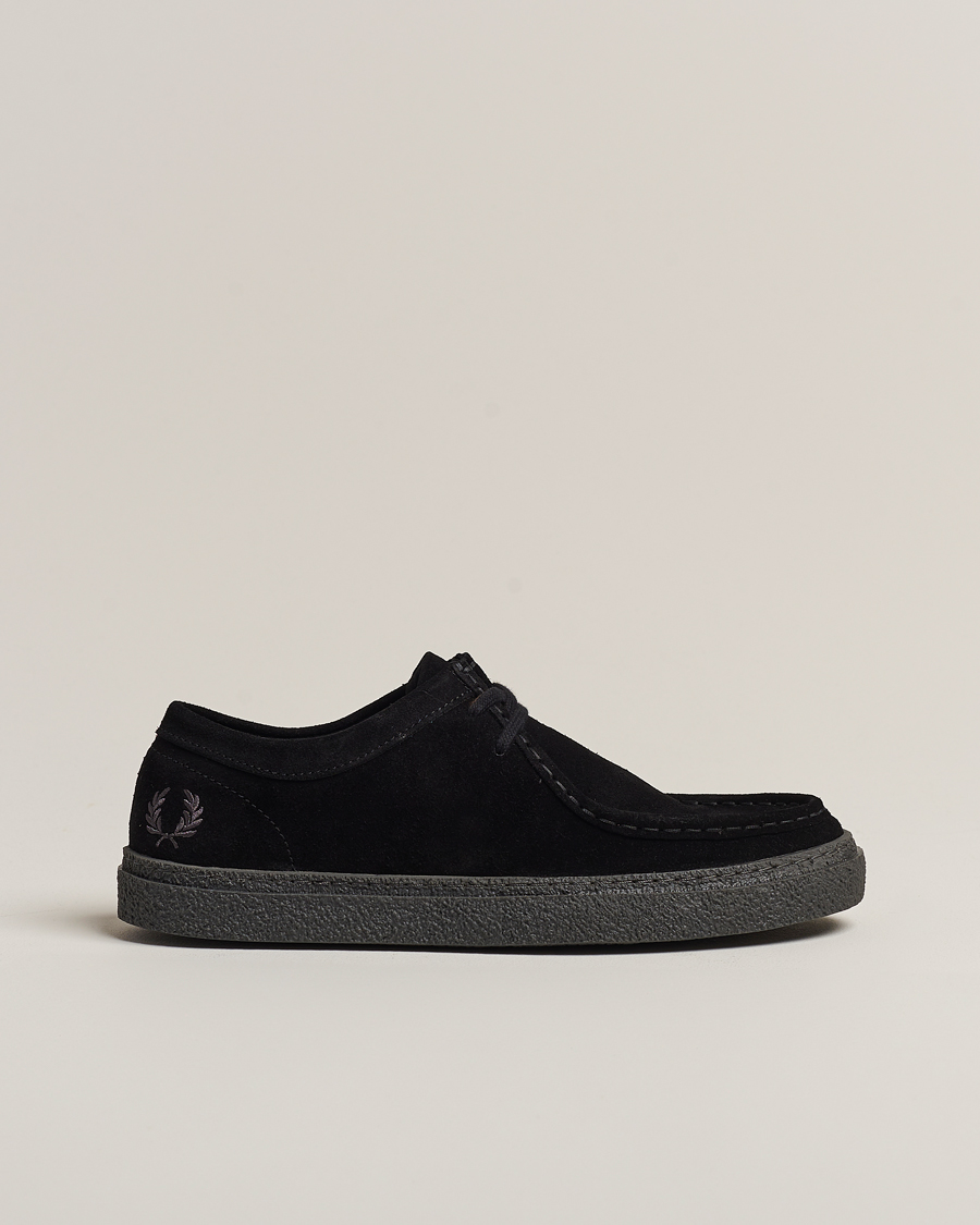 Herren | Derby | Fred Perry | Dawson Low Suede Shoe Black