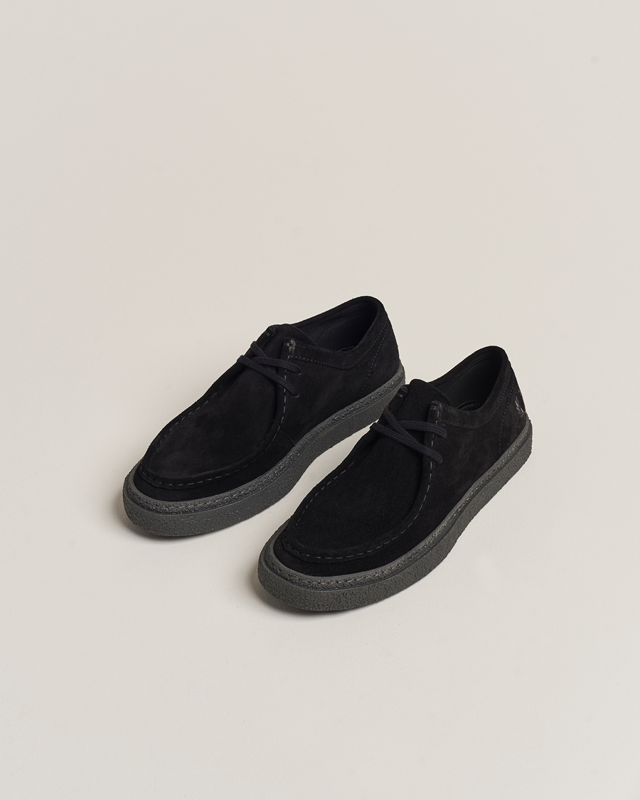 Herren | Derby | Fred Perry | Dawson Low Suede Shoe Black